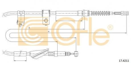 Трос ручника 17.4211 COFLE 174211