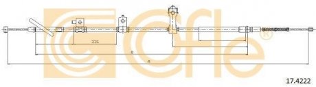 Трос ручного тормоза COFLE 174222