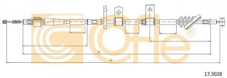 Трос ручного тормоза COFLE 175028