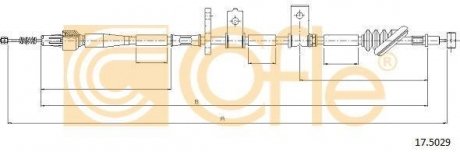 Трос ручного тормоза COFLE 175029