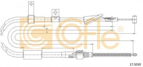 Трос ручного тормоза COFLE 175030