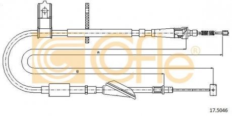 Трос ручника COFLE 175046 (фото 1)