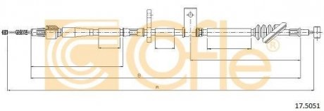 Трос ручного тормоза COFLE 175051