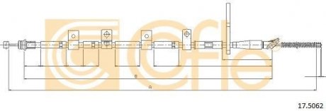 Трос ручного тормоза COFLE 175062