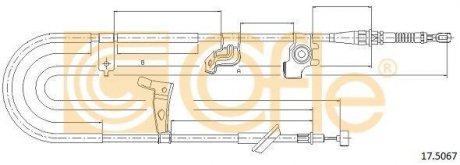 Трос ручного тормоза COFLE 175067