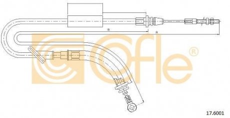 Трос ручника COFLE 176001