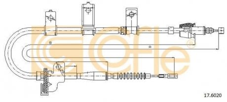 Трос ручного тормоза COFLE 176020