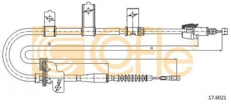 Трос ручного тормоза COFLE 176021