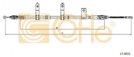 Трос ручного тормоза COFLE 176031