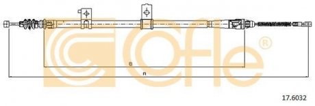 Трос ручного тормоза COFLE 176032
