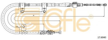 Трос ручного гальма COFLE 176040
