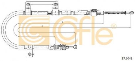 Трос ручного тормоза COFLE 176041