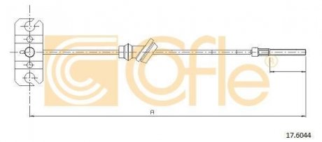Трос ручного тормоза COFLE 176044
