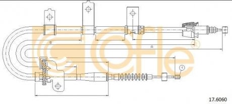 Трос ручного тормоза COFLE 176060