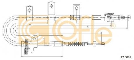 Трос ручного тормоза COFLE 176061