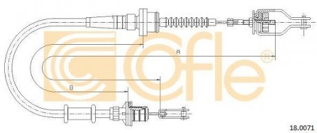 Трос сцепления COFLE 180071