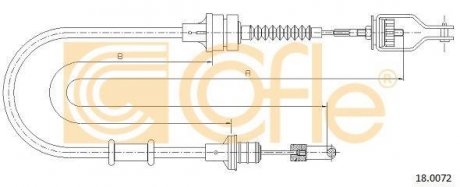 Трос сцепления COFLE 180072