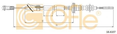 Трос сцепления COFLE 186107 (фото 1)