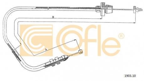 Трос газу FIAT Panda 85-03 COFLE 1903.10