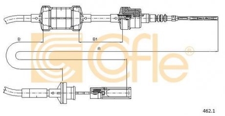 Трос сцепления COFLE 4621