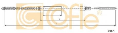 Трос ручника COFLE 491.5