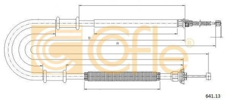 Трос ручного гальма лівий Fiat Doblo 1.2-1.9JTD 03 COFLE 64113 (фото 1)