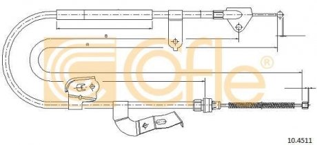 Трос ручного тормоза COFLE 92104511