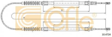 Трос ручного тормоза COFLE 92104724