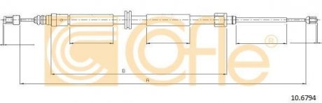 Трос ручного гальма COFLE 92106794