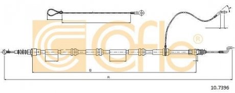 Трос ручного гальма COFLE 92107396