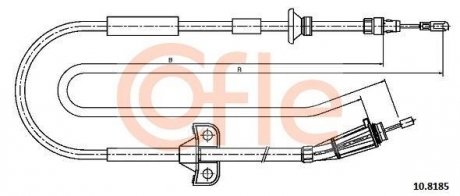 Трос ручного гальма COFLE 92108185
