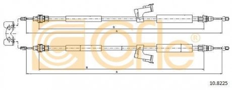 Трос ручного гальма COFLE 92108225