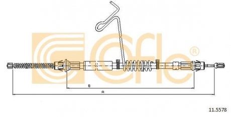 Трос ручного тормоза COFLE 92115578