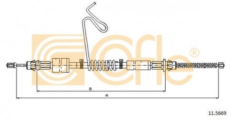 Трос ручного тормоза COFLE 92115669