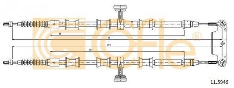 Трос ручного тормоза COFLE 92115946