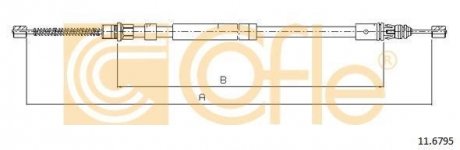 Трос ручного тормоза COFLE 92116795