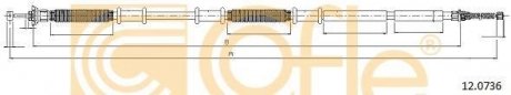 Трос ручного тормоза COFLE 92120736