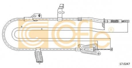 Трос ручного тормоза COFLE 92170247