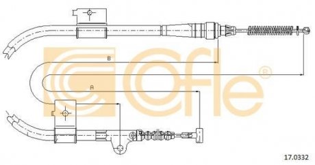 Трос ручного тормоза COFLE 92170332