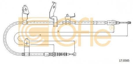 Трос ручного гальма COFLE 92170585