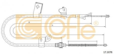 Трос ручного тормоза COFLE 92171076