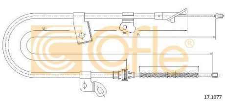 Трос ручного тормоза COFLE 92171077