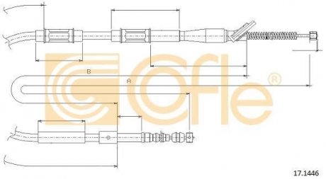 Трос ручного тормоза COFLE 92171446