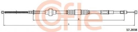 Трос ручника (задній) (R) Mitsubishi Lanceri 95-13 (1525mm) COFLE 92172038