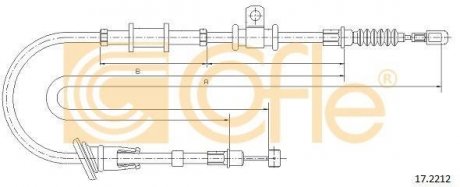 Трос ручного тормоза COFLE 92172212