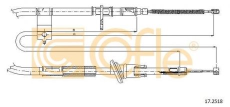 Трос ручного гальма COFLE 92172518