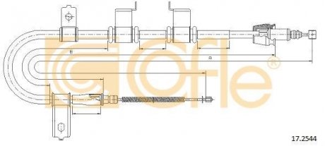 Трос ручного тормоза COFLE 92172544