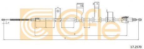 Трос ручного тормоза COFLE 92172570
