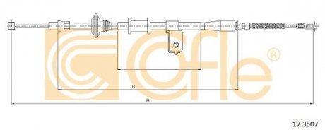 Трос ручного тормоза COFLE 92173507