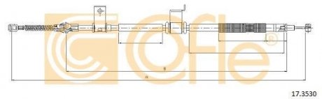 Трос ручного тормоза COFLE 92173530